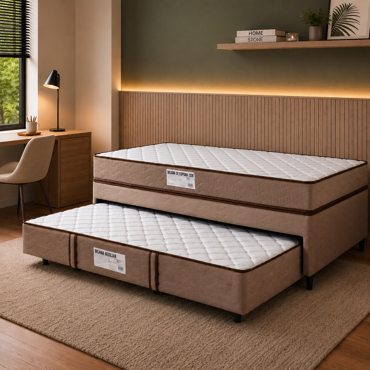 Cama Auxiliar 3 em 1 Real Plus 88cmx188cm Design