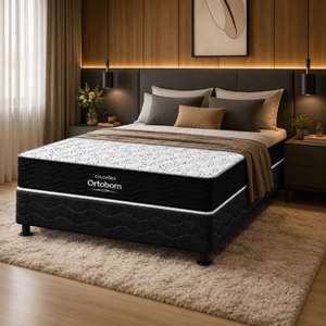 Cama Box Casal (Colchão + Base) D45 Airtech Ortobom