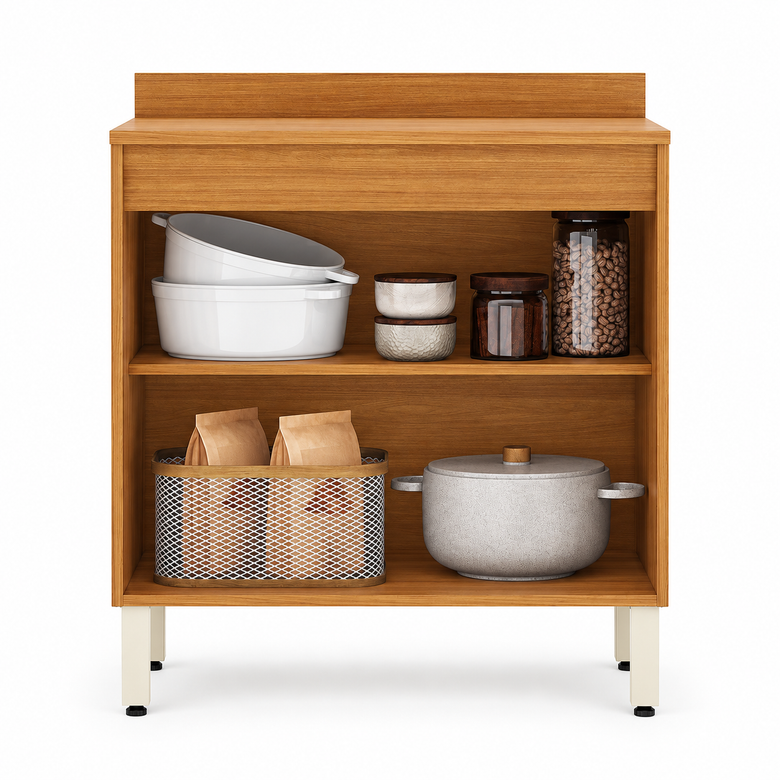 Balcão De Cozinha 100% MDF 80cm Com Tampo Plena Demóbile