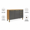 Balcão De Cozinha 100% MDF Com Tampo 120cm 3 Portas 2 Gavetas Carménère Ronipa