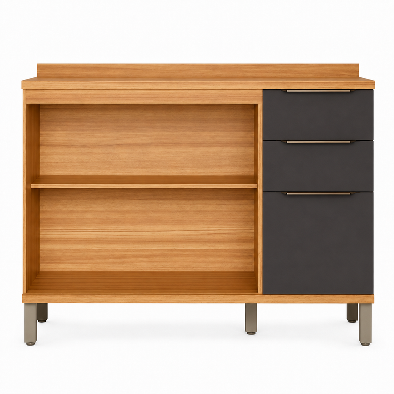 Cozinha Compacta MDF 5 Portas 3 Gavetas Sauvignon Ronipa