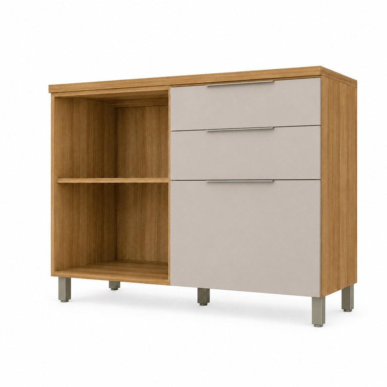 Balcão de Cozinha 120cm 1 Porta 3 Gavetas Marquesa Nesher