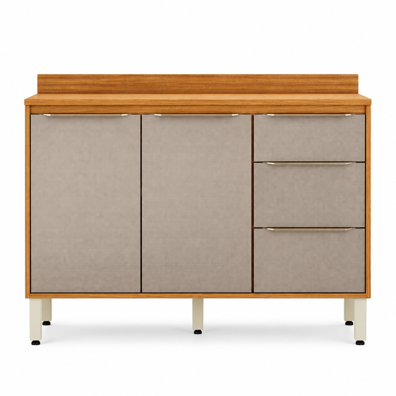 Balcão Para Cozinha 120cm 100% MDF Plena Demóbile