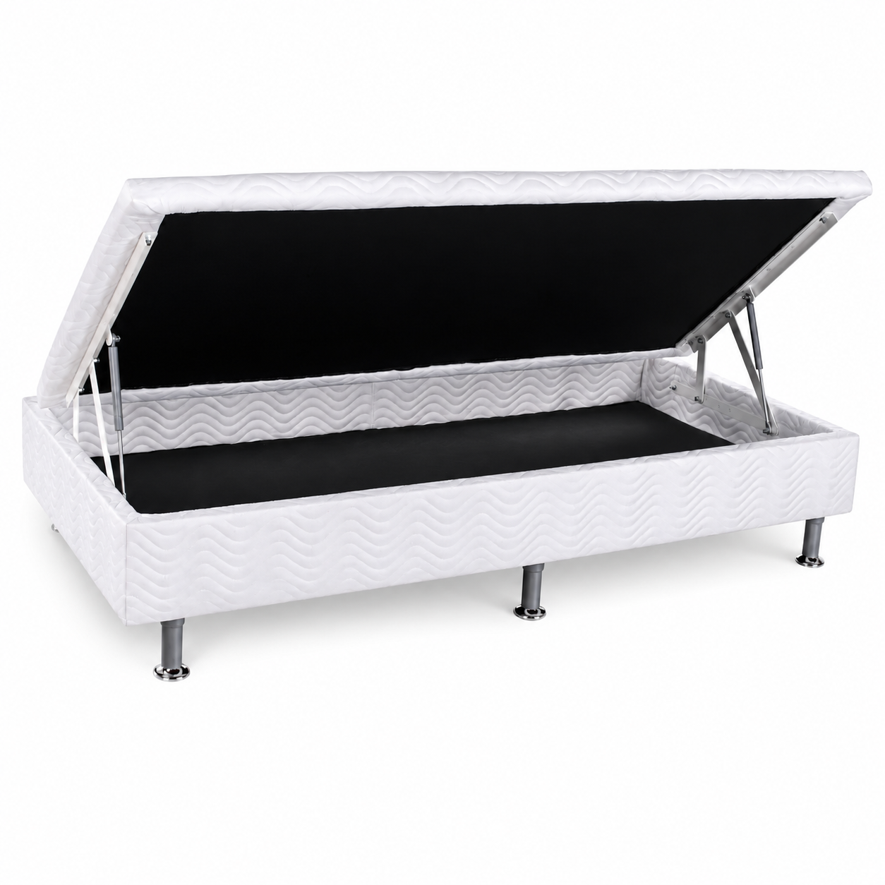 Base Baú Para Cama De Solteiro 88x188cm Physical Ortobom - BRANCO