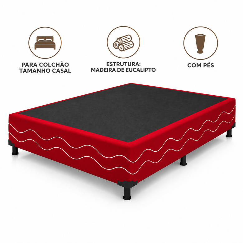 Base Para Colchão Casal 138x188cm Universal Bacetto