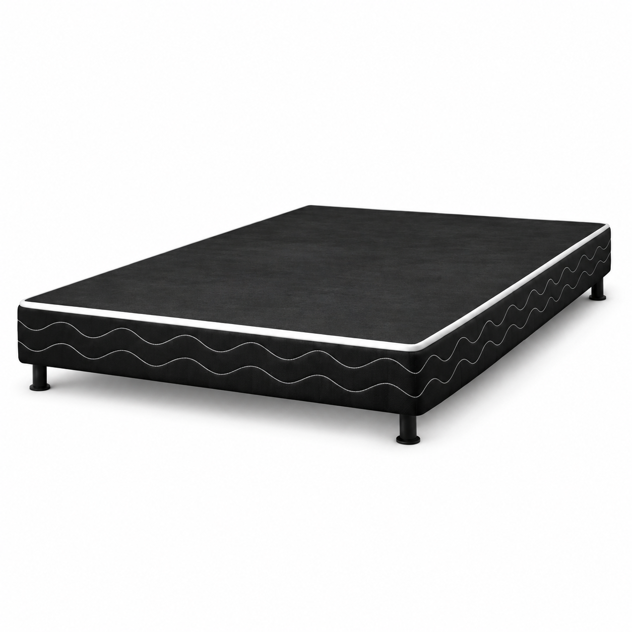Base Bordada Para Colchão Casal 138X188cm Universal Bacetto - PRETO
