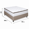 Cama Box Casal (Colchão + Base) Molas Ensacadas Kings Gazin