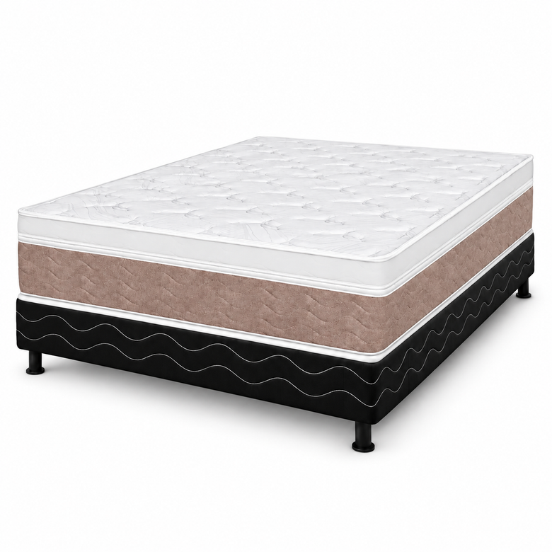 Cama Box Casal (Colchão + Base) Molas Ensacadas Majestic Visco Design