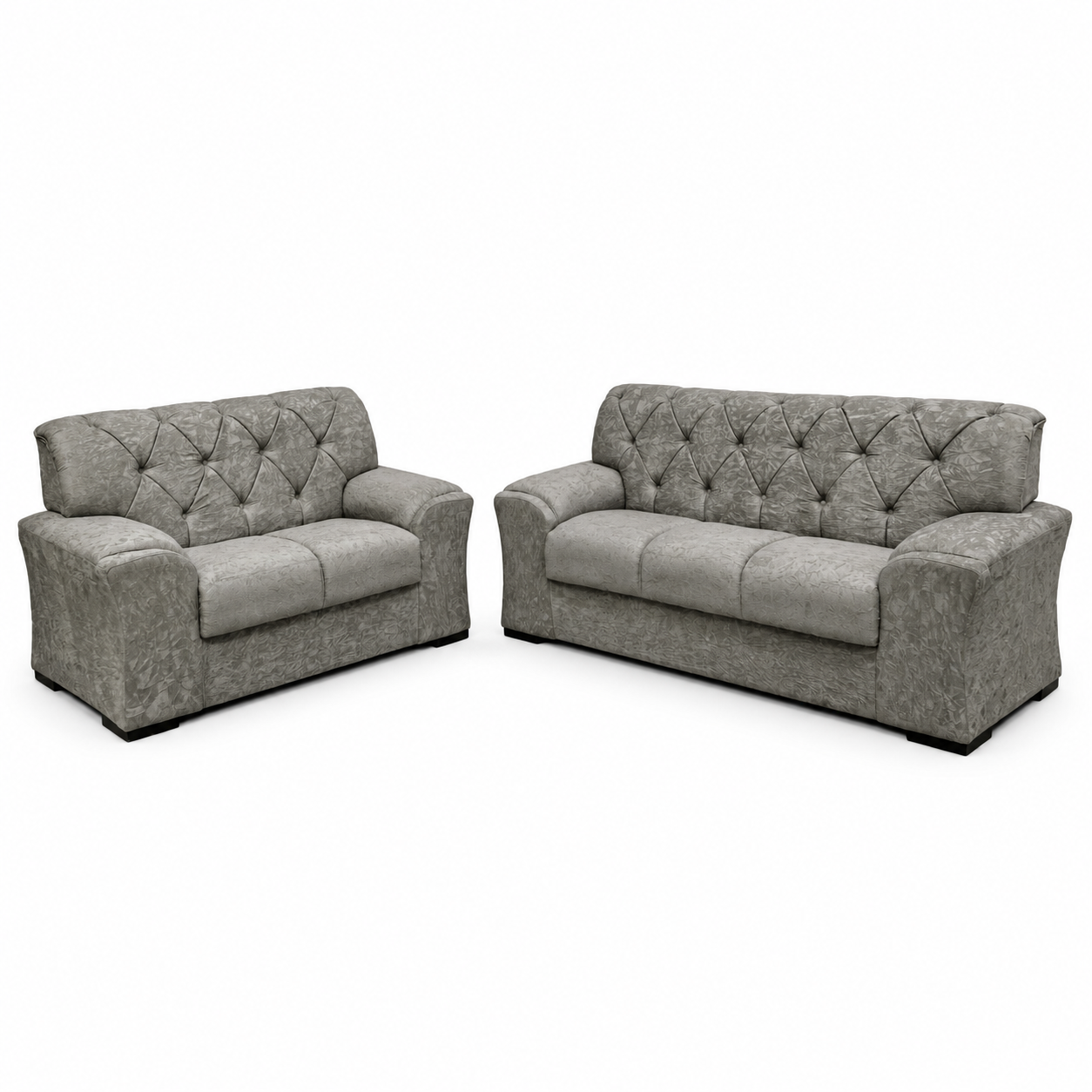 Conjunto De Sofá 2 e 3 Lugares Caribe Masterflex - CINZA SUEDE PENA