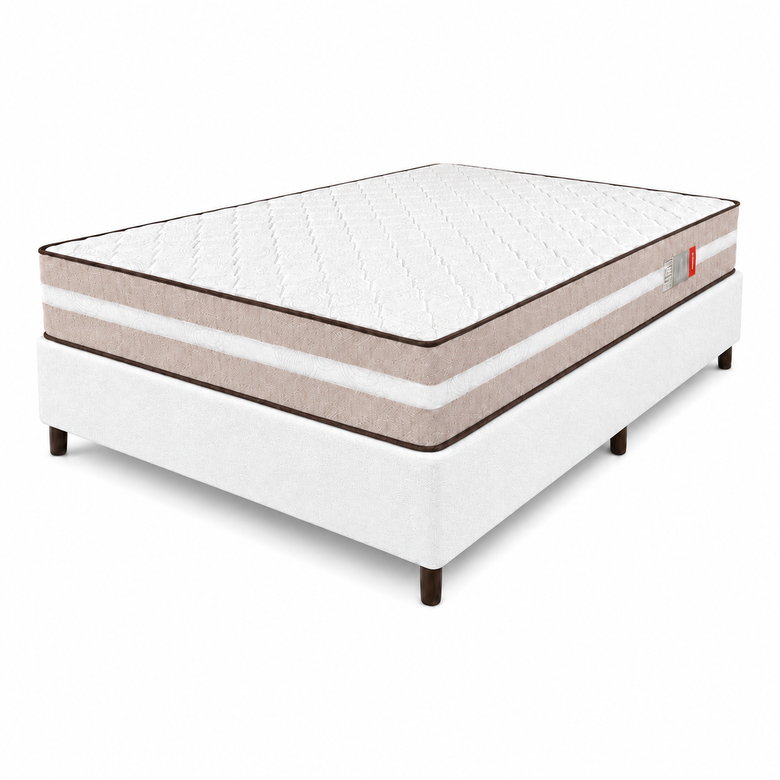 Cama Box Casal (Colchão + Base) 138x188 Ortopédico Gold Premium Reconflex