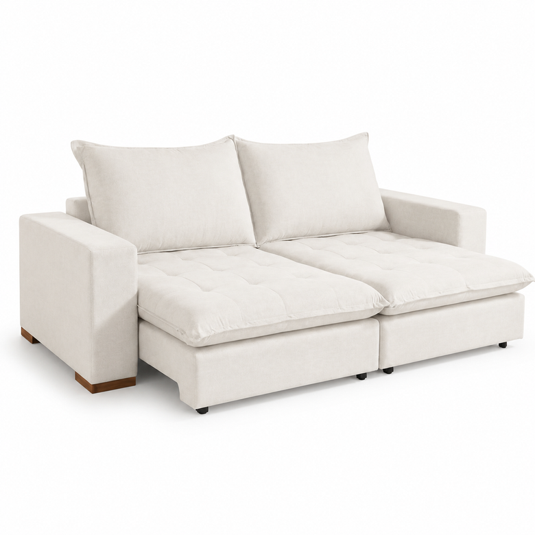 Sofá Cama Retrátil 3 Lugares Milano Design