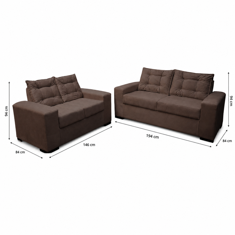 Conjunto de Sofá 2x3 Lugares Torun Masterflex