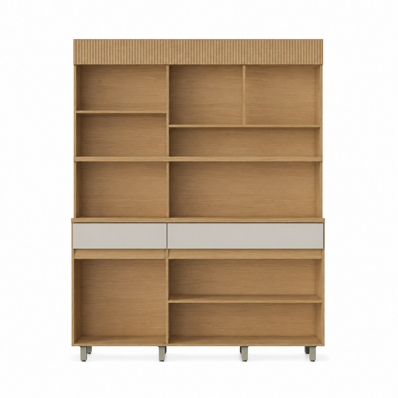 Cozinha Compacta 100% MDF 5 Portas 2 Gavetas Realeza Nesher