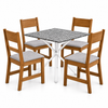 Conjunto De Mesa De Jantar Ciplafe Com 4 Cadeiras Indekes