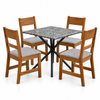 Conjunto De Mesa De Jantar Ciplafe Com 4 Cadeiras Indekes