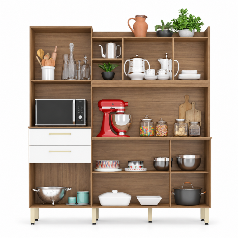 Cozinha Compacta 6 Portas 2 Gavetas Select Demóbile
