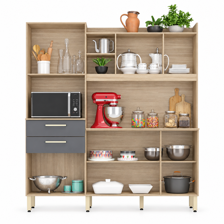 Cozinha Compacta 6 Portas 2 Gavetas Select Demóbile