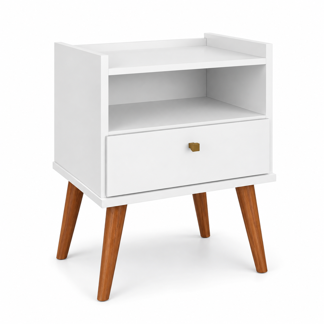 Mesa de Cabeceira 1 Gaveta Aroma Fiorello - BRANCO