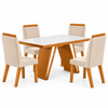 Conjunto De Mesa De Jantar Com 4 Cadeiras Ravena LJ Móveis