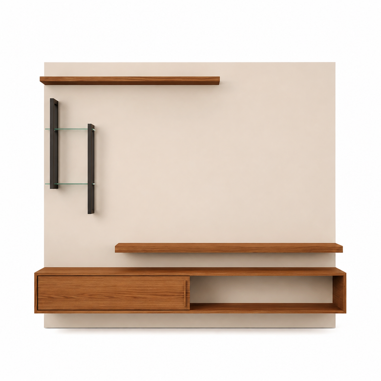 Painel Para TV Até 55" Com LED Mila DJ Móveis