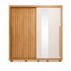 Guarda Roupa Casal 2 Portas de Correr com Espelho e 4 Gavetas 2.4 Flex Moviment Caemmun