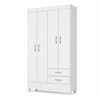 Guarda-Roupa Solteiro 4 Portas 2 Gavetas Astro Demóbile