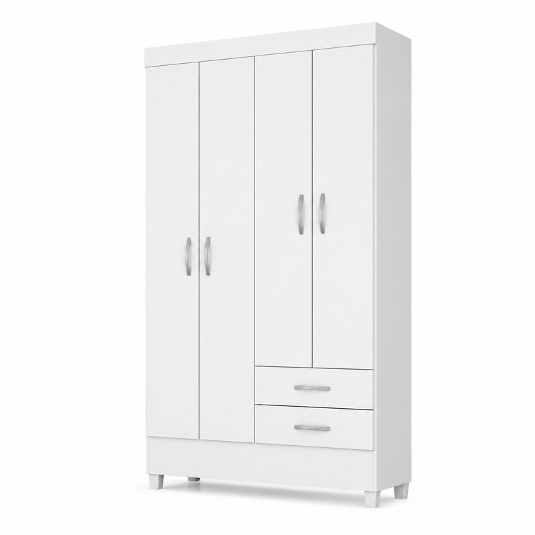 Guarda-Roupa Solteiro 4 Portas 2 Gavetas Astro Demóbile