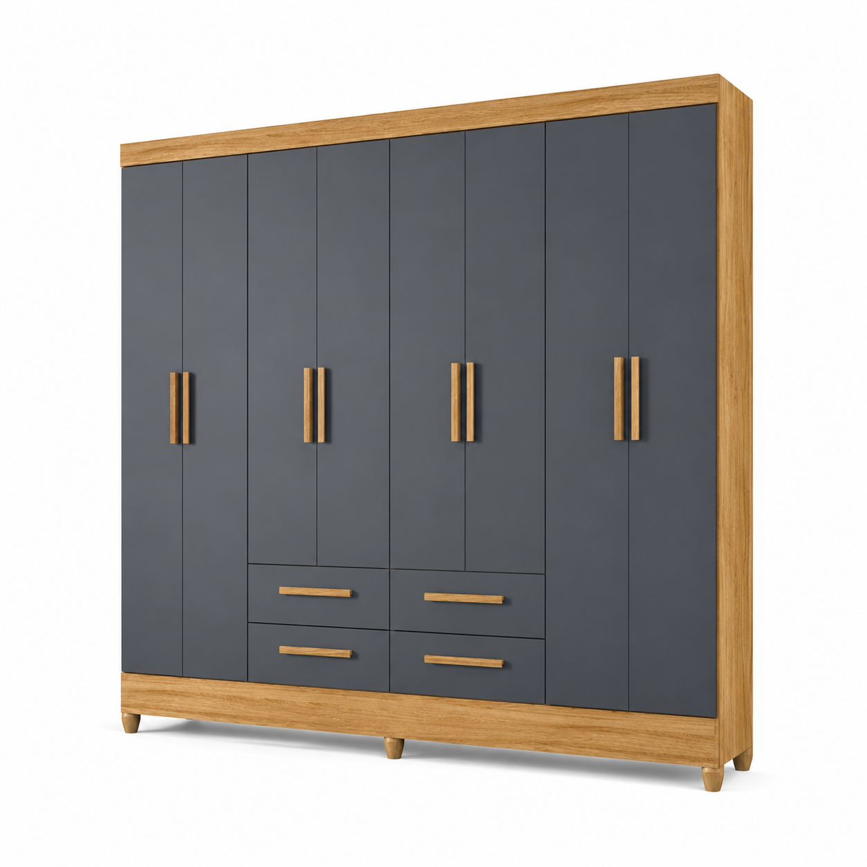 Guarda-Roupa Casal Florida 8 Portas 4 gavetas Moval