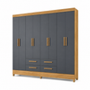 Guarda-Roupa Casal Florida 8 Portas 4 gavetas Moval