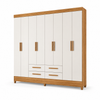 Guarda-Roupa Casal Florida 8 Portas 4 gavetas Moval