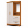 Guarda Roupa Solteiro 2 Portas 3 Gavetas Flex NT6020 Nótável Móveis