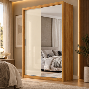 Guarda-Roupa Casal 100% MDF Com Espelho 2 Portas Riva Demóbile