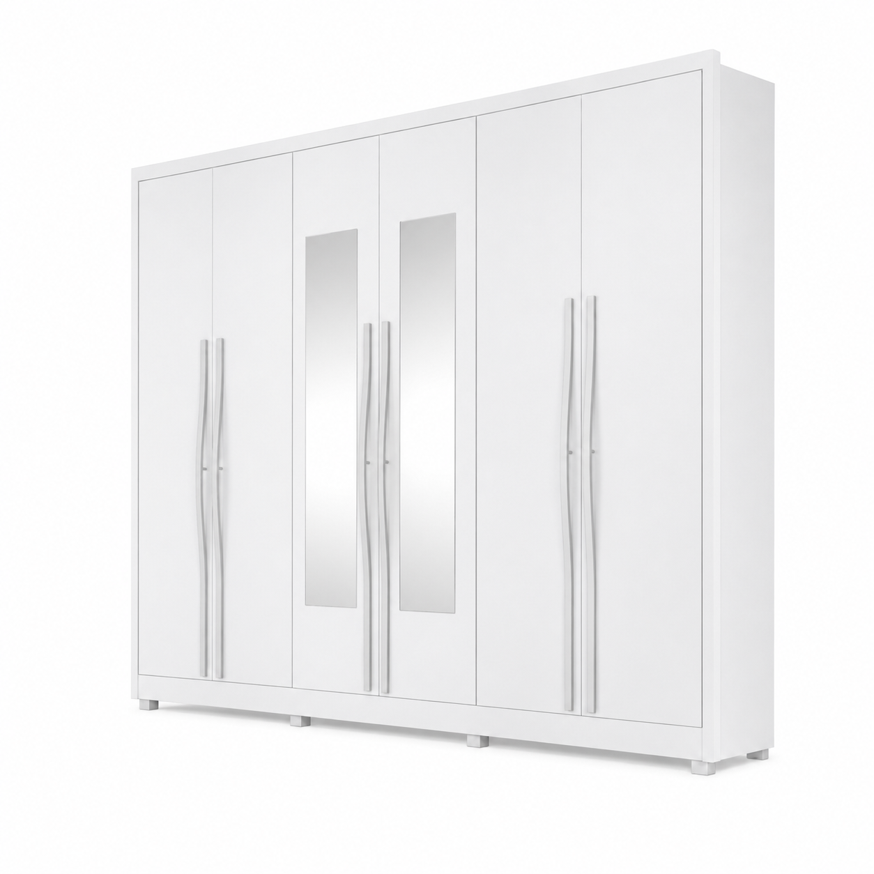 Guarda-Roupa Casal Robust New com Espelho 6 Portas 6 Gavetas Novo Horizonte - NEVE