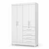 Guarda-Roupa De Solteiro Sobral 4 Portas 4 Gavetas Moval