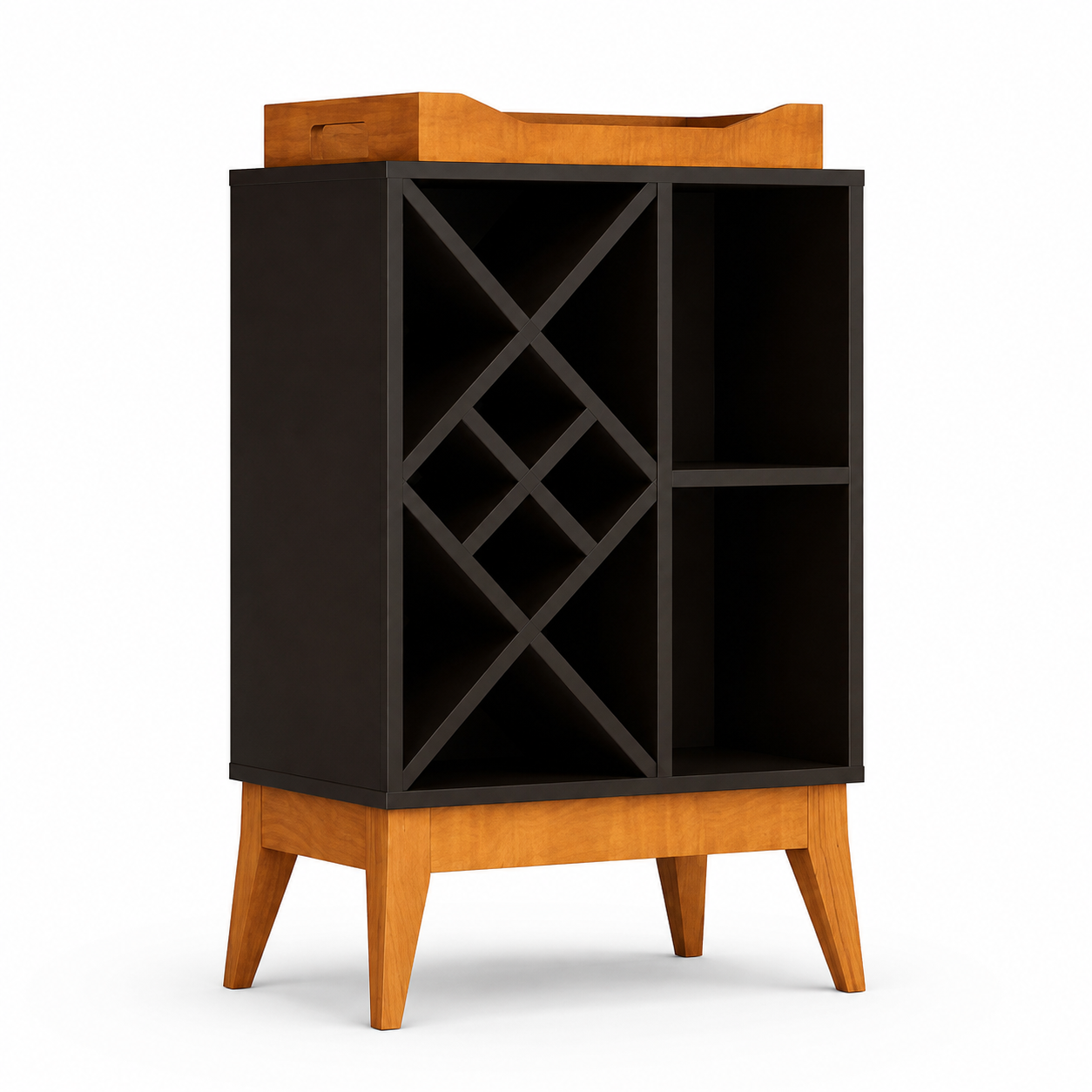 Bar Adega 50cm Bali Edn Móveis - PRETO