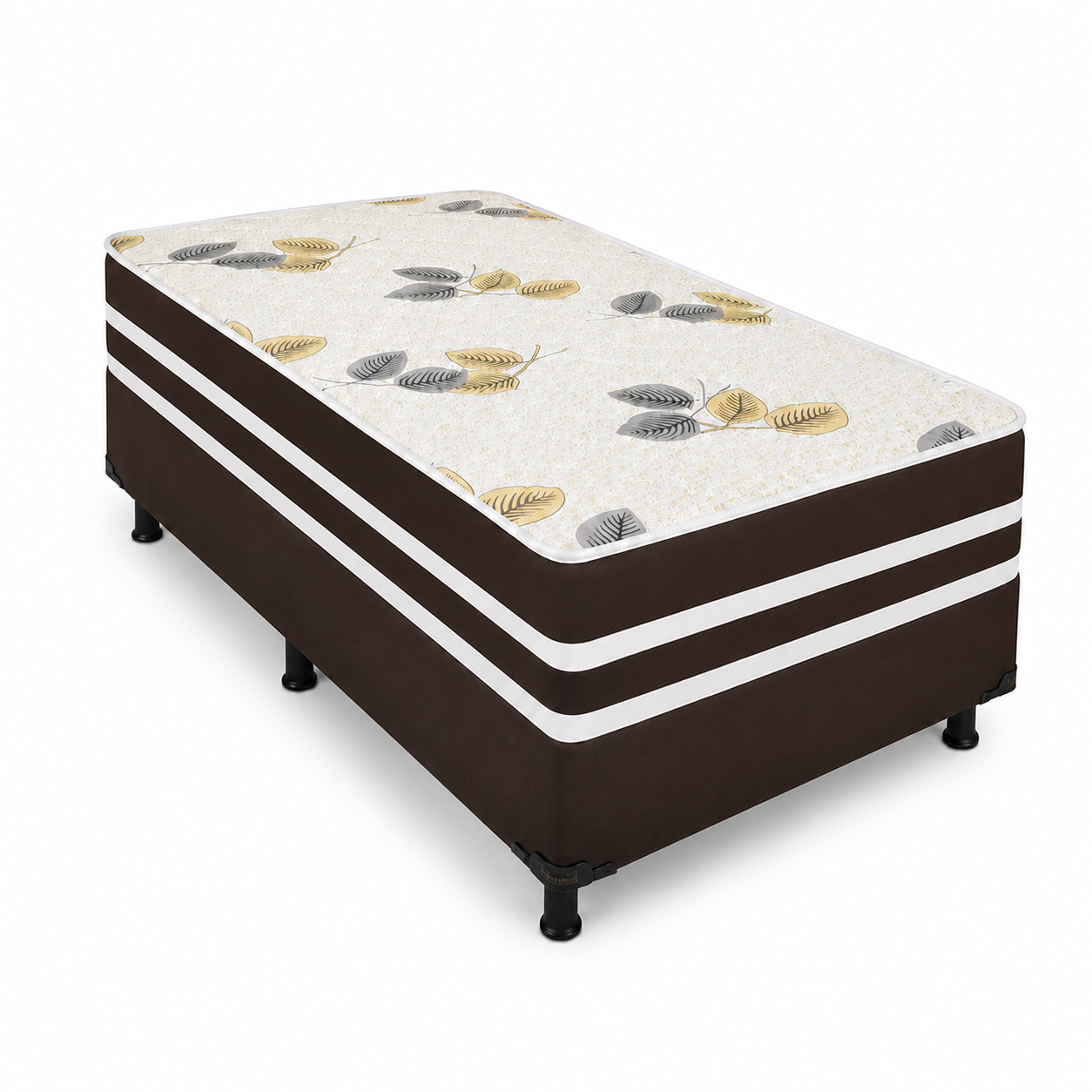 Cama Box Solteiro Conjugada 88x53  Confort Max  Bacetto - MARROM