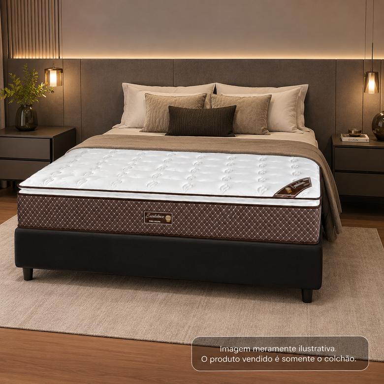 Colchão de Casal Molas Ensacadas D28 32X138X188cm Executive Reconflex