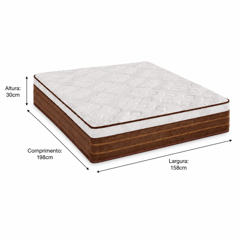 Colchão Queen D28 158x188 Molas Miracoil Intense Reconflex
