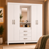 Guarda-Roupa Solteiro 4 Portas com Espelho 3 Gavetas Capri Moval