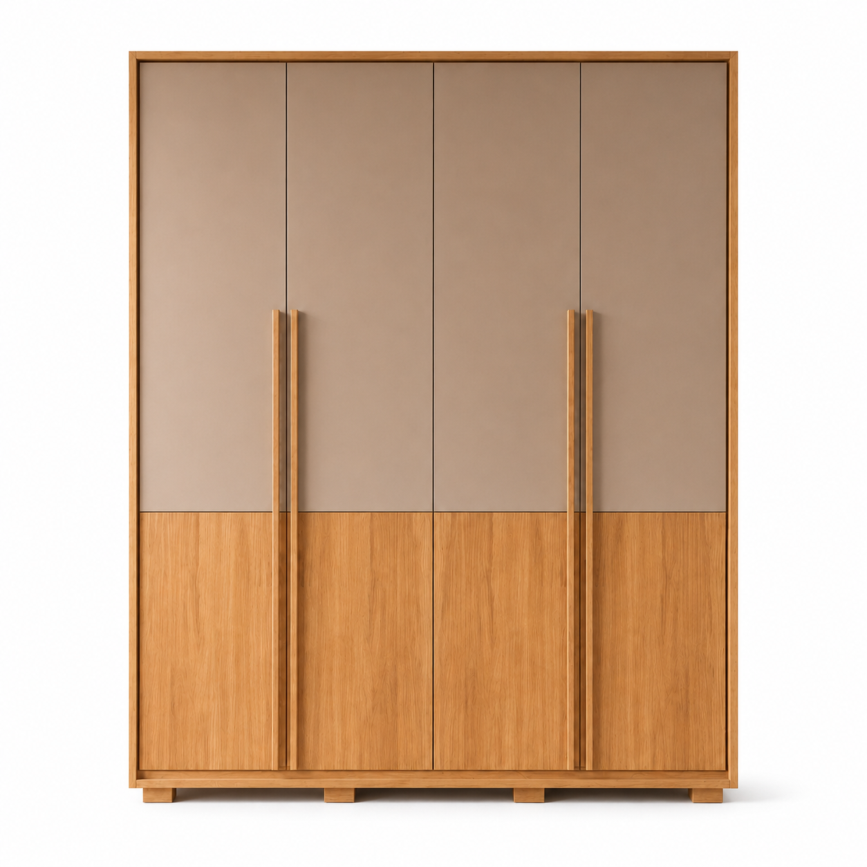 Guarda-Roupa Solteiro 100% MDF 4 Portas 3 Gavetas Francis Caemmun - FREIJO/SUED
