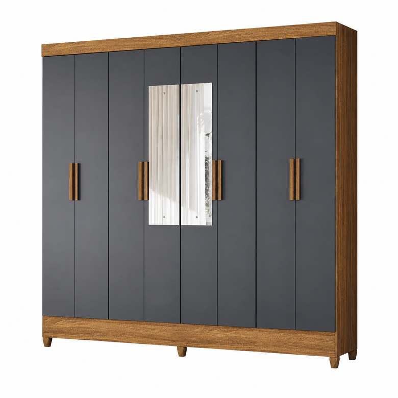 Guarda-Roupa Casal Marajó 8 Portas e 2 gavetas Moval