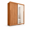 Guarda Roupa Solteiro Com Espelho 100% MDF 2 Portas 3 Gavetas 1.8 Moviment Caemmun