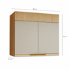 Armário Aéreo 100% MDF 2 Portas 80cm Realeza Nesher