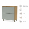 Balcão De Cozinha 1 Porta Basculante 1 Gaveta 80Cm Marquesa Nesher