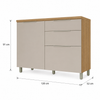 Balcão de Cozinha 120cm 1 Porta 3 Gavetas Marquesa Nesher