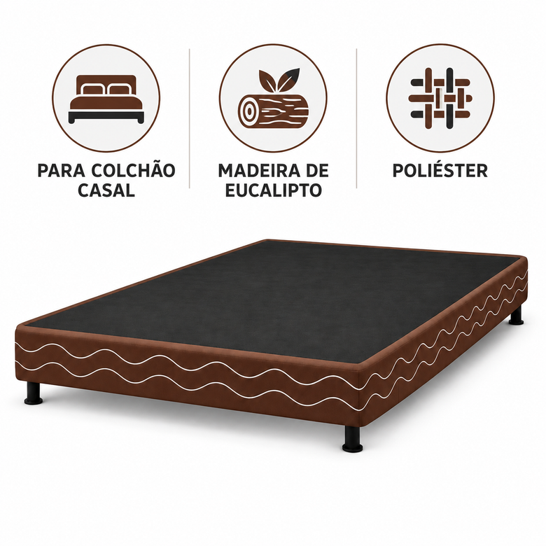 Base Para Colchão Casal 138x188cm Universal Bacetto