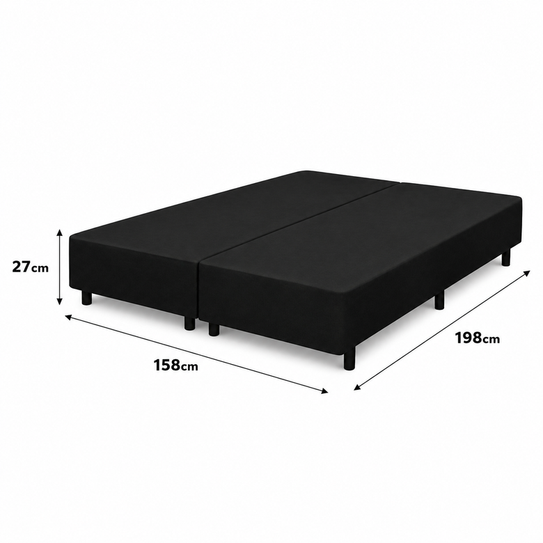 Base Bipartida Para Colchão Queen 158x198cm Gazin