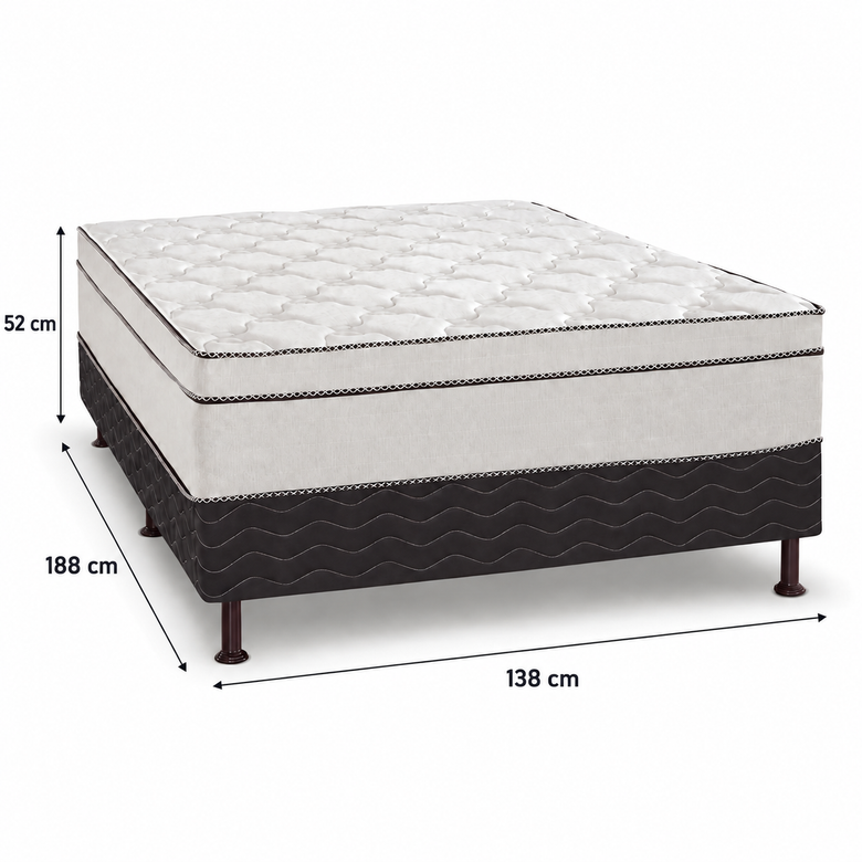Cama Box Casal Conjugada 138x188cm New Double Flex Reconflex