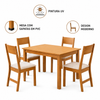 Conjunto de Mesa Bellagio 1,50m com 4 Cadeiras Karla