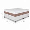 Cama Box Casal (Base + Colchão) Majestic Design